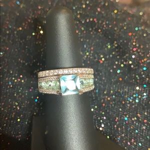 Blue sapphire size 7 ring